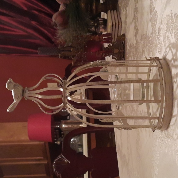 Metal Bird Cage Tealight Holder with Tealight - Picture 2 of 7